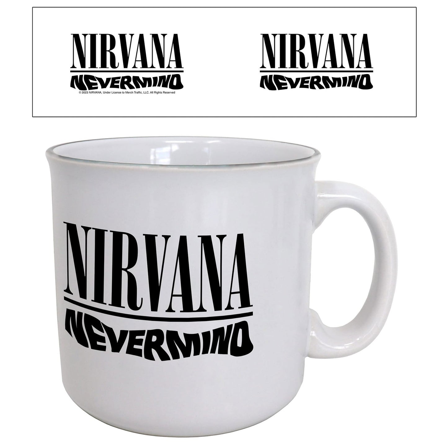 Nirvana Nevermind- Logo Coffee Mug Front