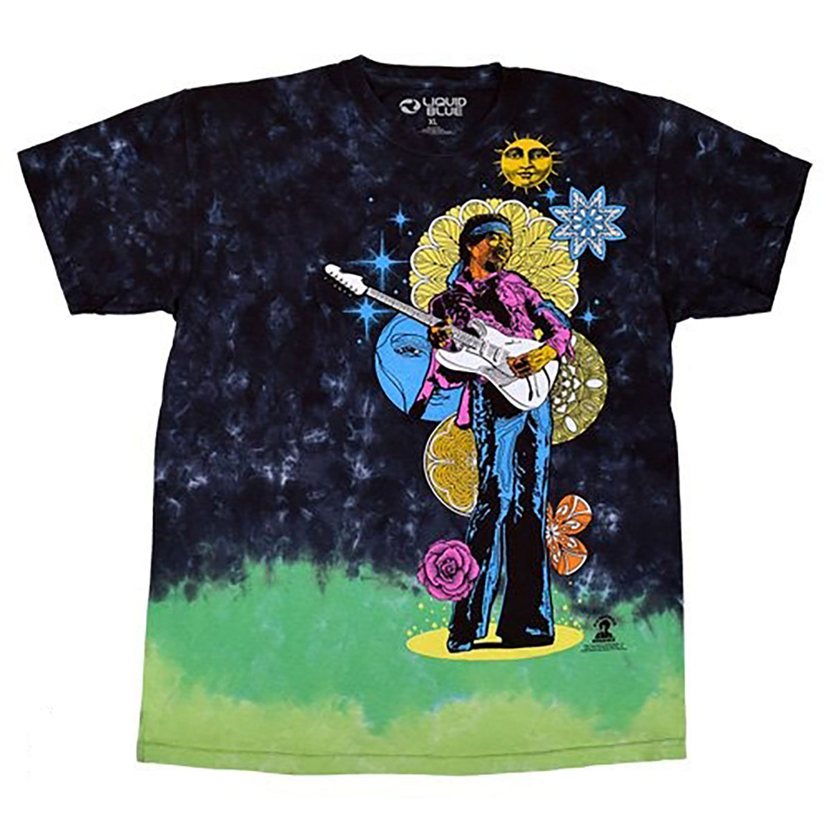 Jimi Hendrix Jimi Shrooms Tie Dye T-shirt Front