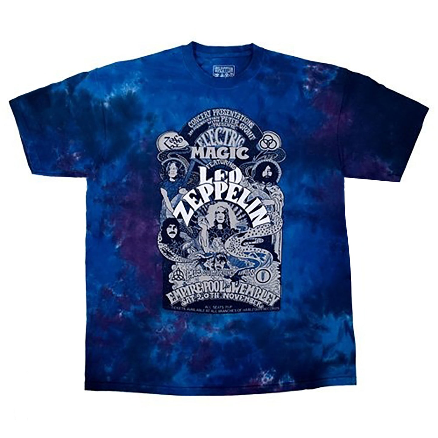 Led Zeppelin Wembley 71 Tie Dye T-shirt Front