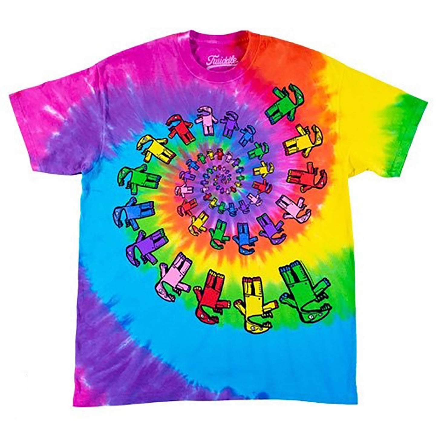 Twiddle Spiral Tie Dye T-shirt Front