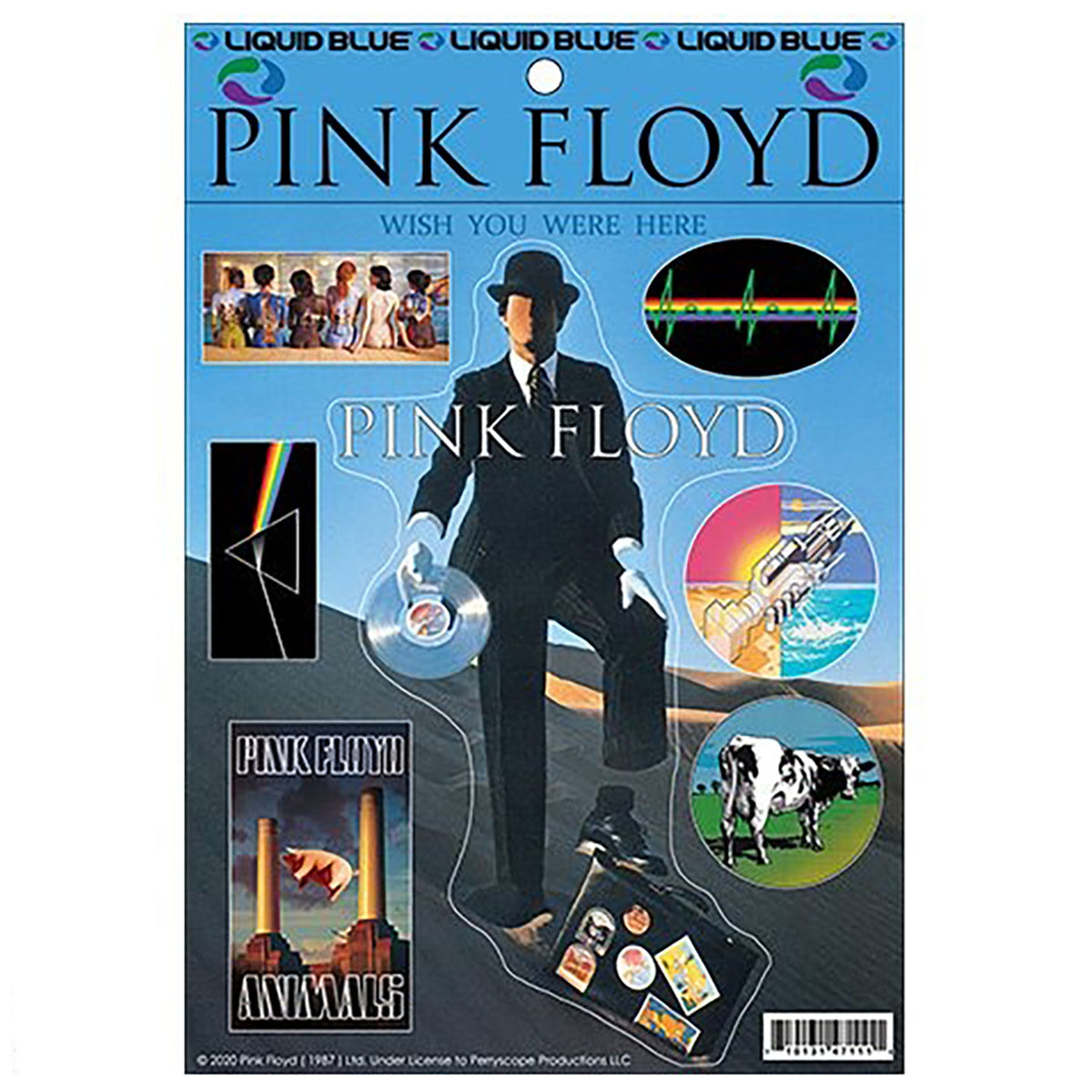 Pink Floyd Invisible Man Multi Sticker Set Front