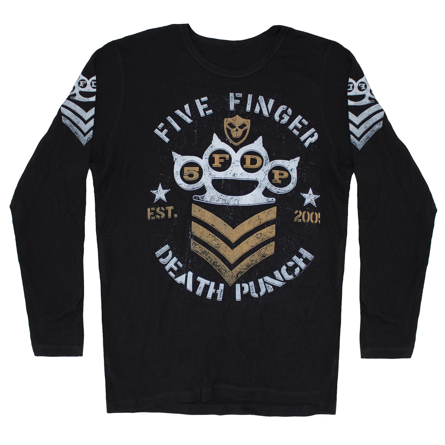 Five Finger Death Punch EST. 2005 Brass Knuckles Logo Thermal Long Sleeve