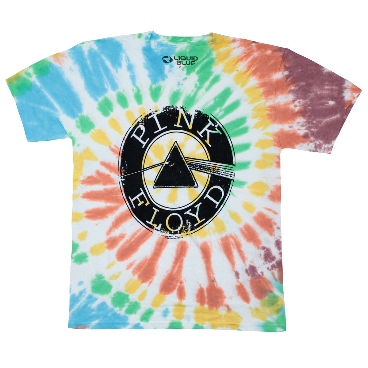 Pink Floyd Dark Side Spin Tie Dye T-shirt Front