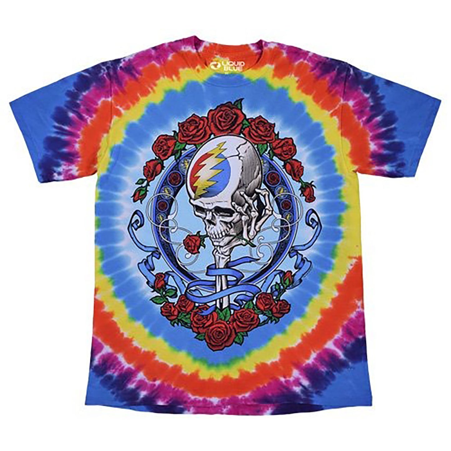 Grateful Dead Never Dead Tie Dye T-shirt Front