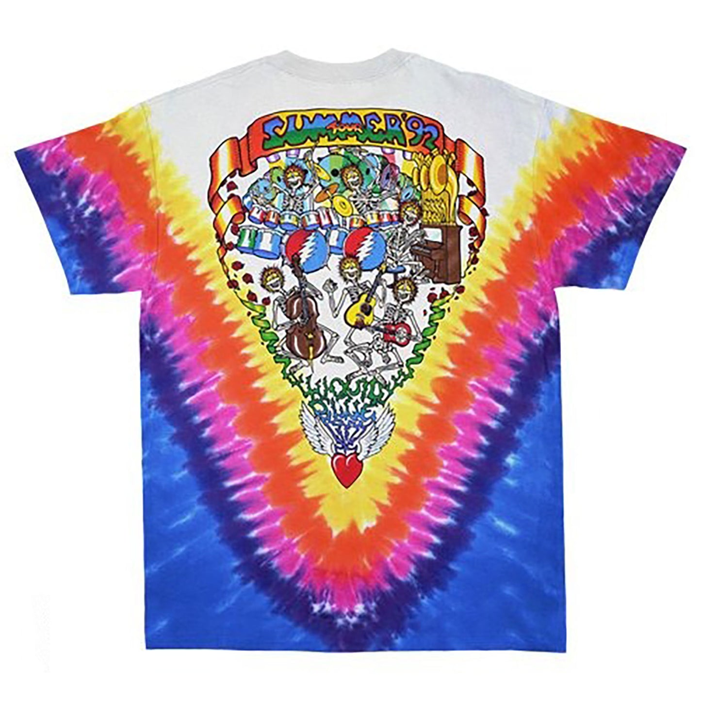 Grateful Dead Summer Tour 92 Tie Dye T-shirt Back