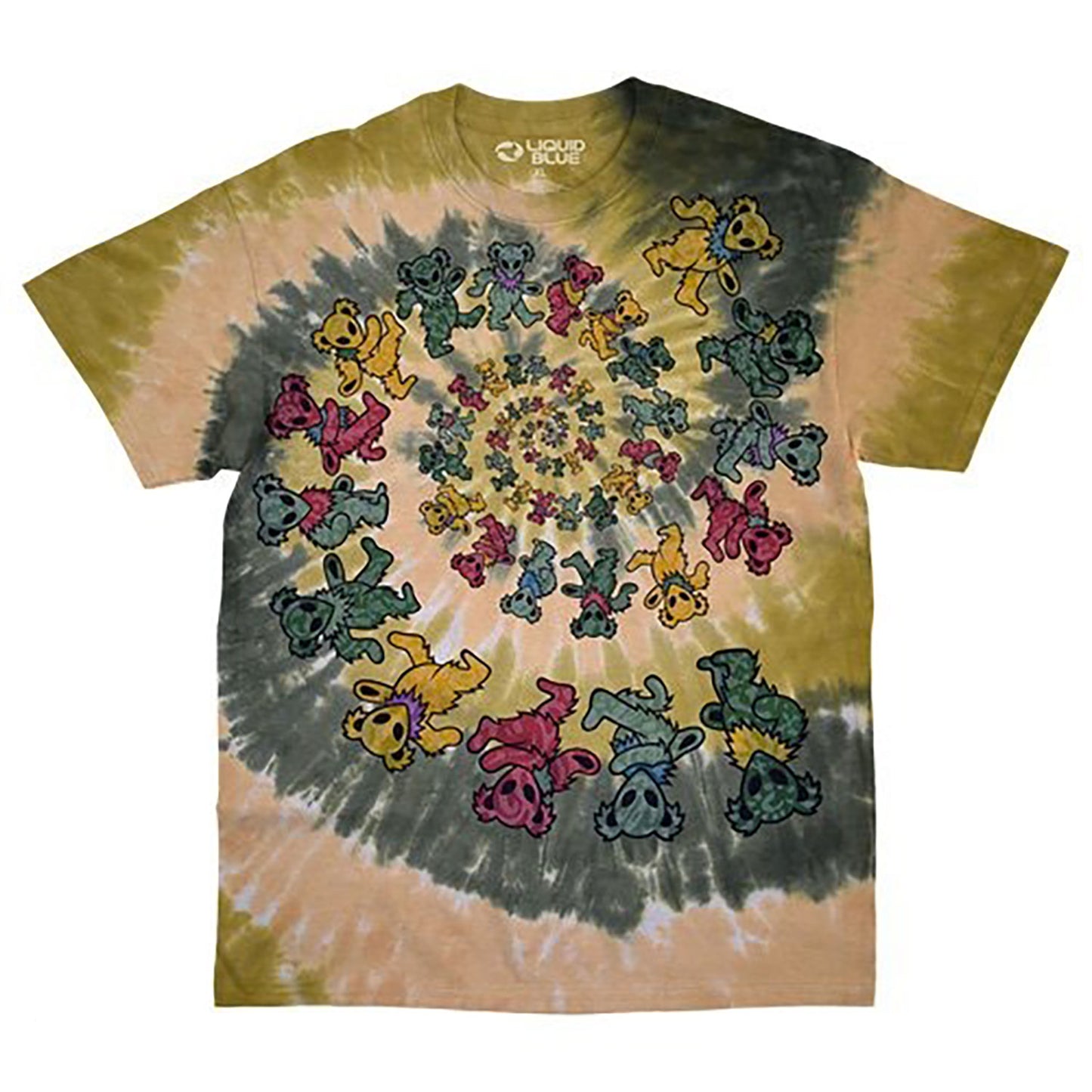 Grateful Dead Alien Spiral Bears Tie Dye T-shirt Front