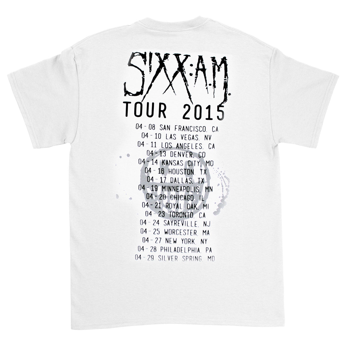 Sixx A.M. Tour 2015 Slim Fit T-shirt Back