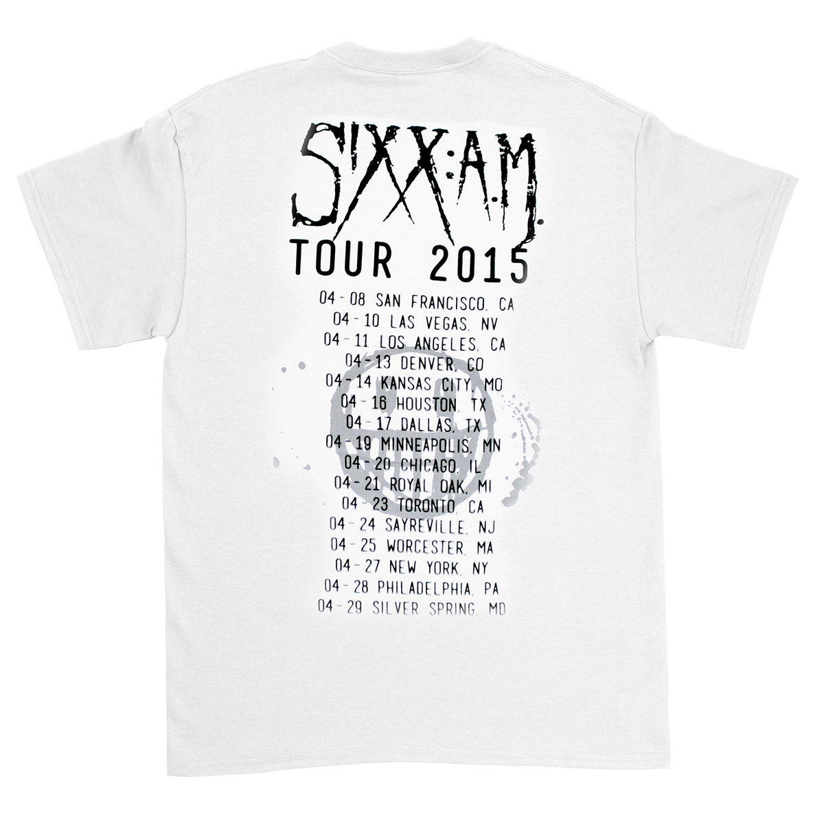 Sixx A.M. Tour 2015 Slim Fit T-shirt Back