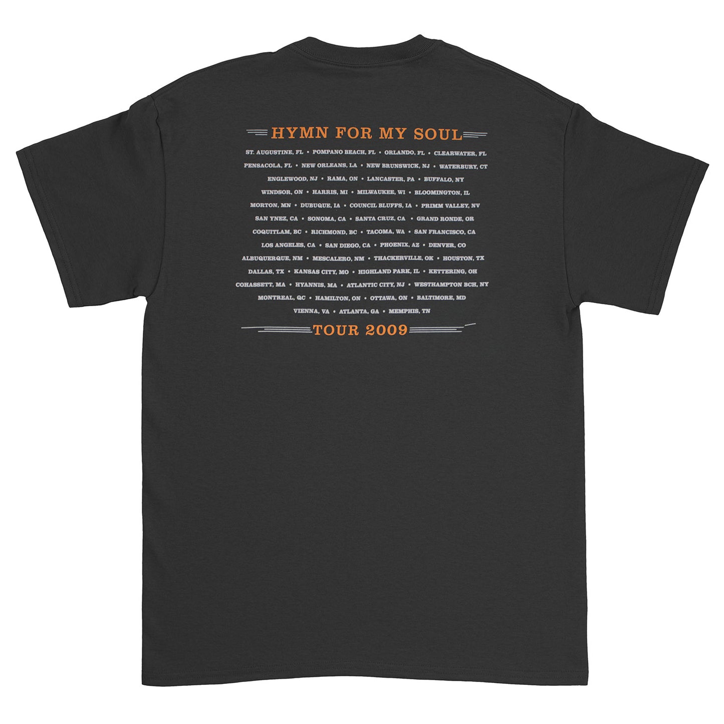 Joe Cocker Hymn For My Soul Tour 2009 Slim Fit T-shirt Back