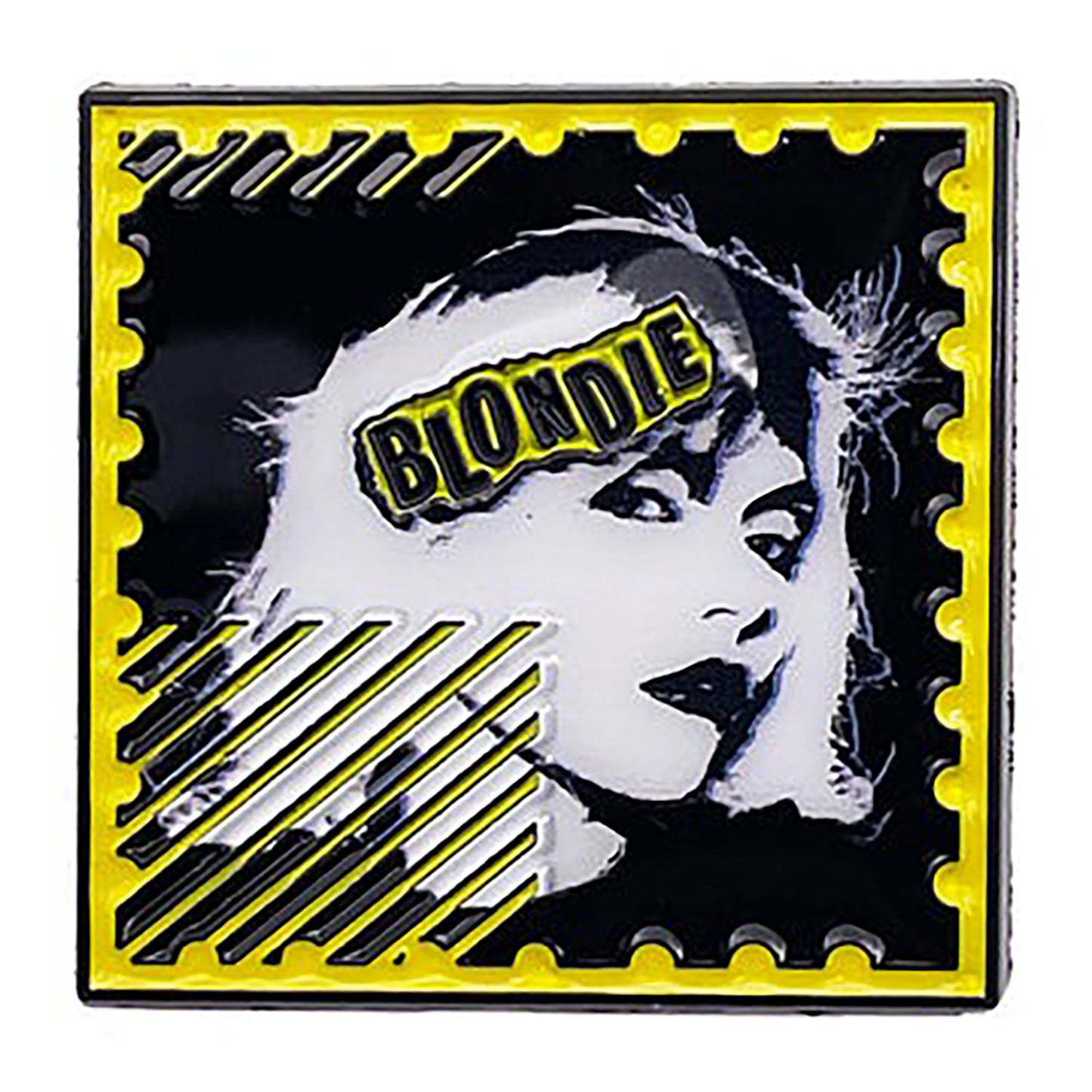 Blondie Stamp Logo Pewter Pin Badge Back