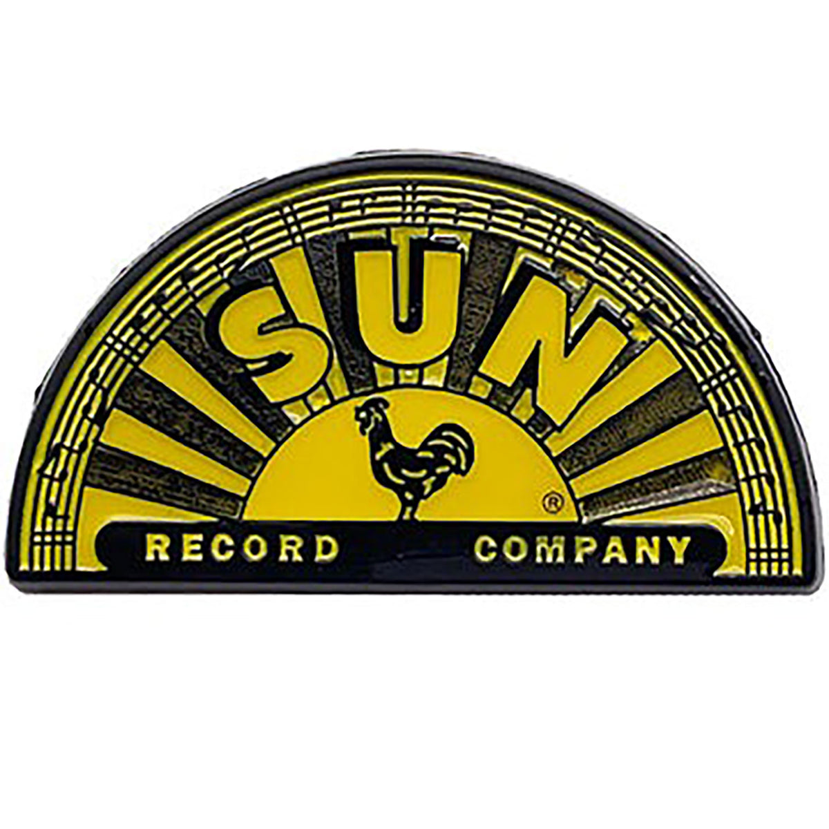 Sun Records Half Circle Logo Pewter Pin Badge Back