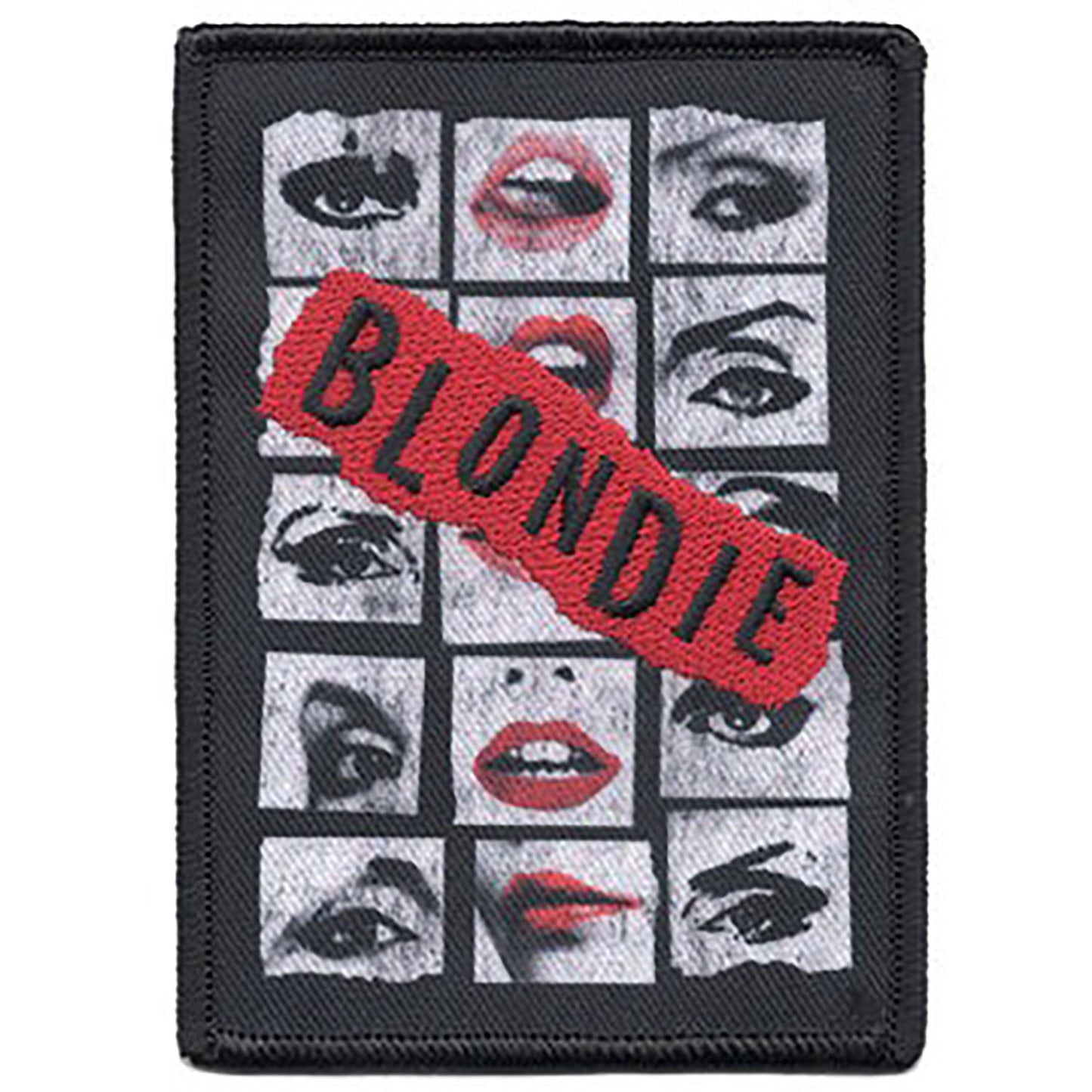 Blondie Eyes & Lips Embroidered Patch Front