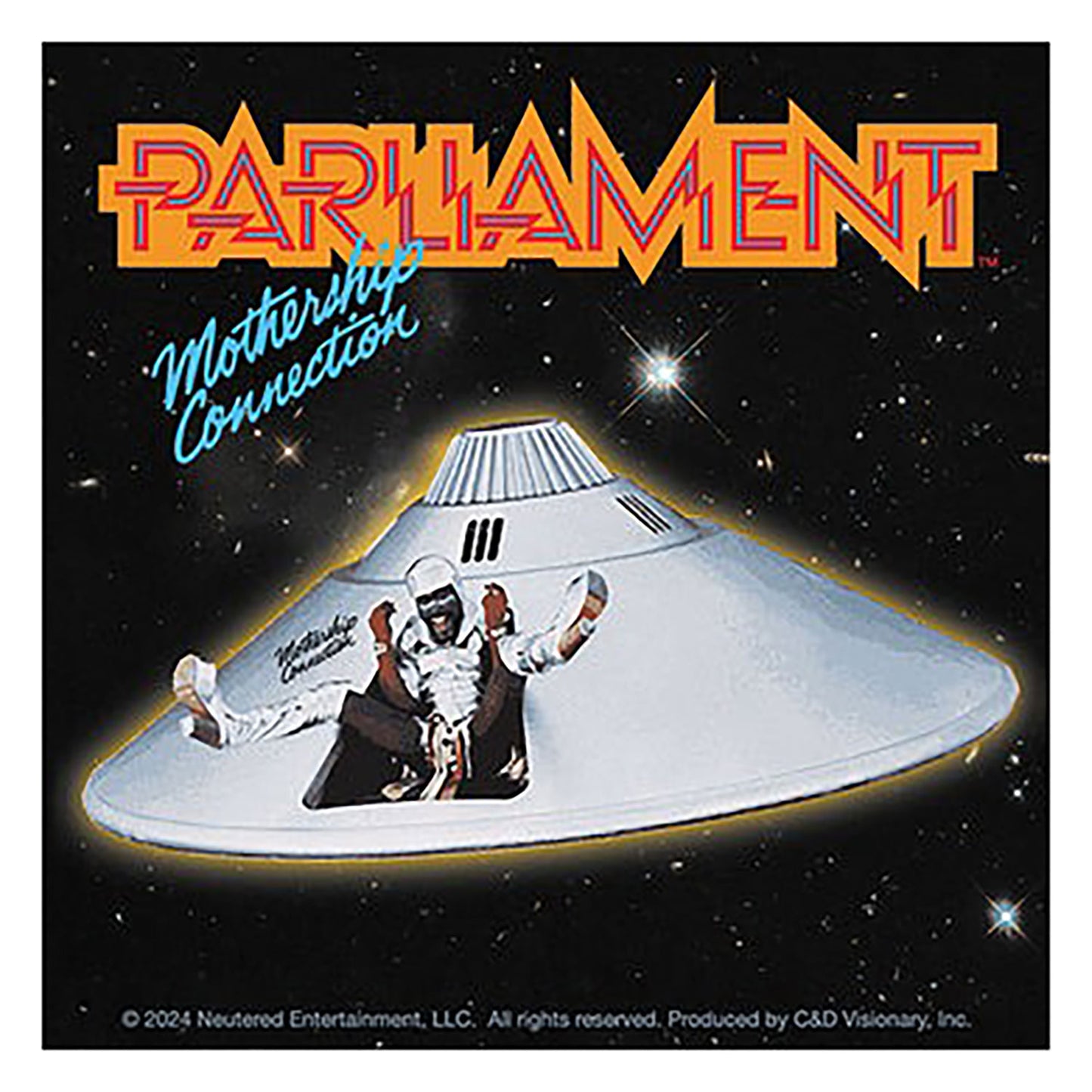 George Clinton & Parliament Funkadelic George Clinton Mothership Sticker Front