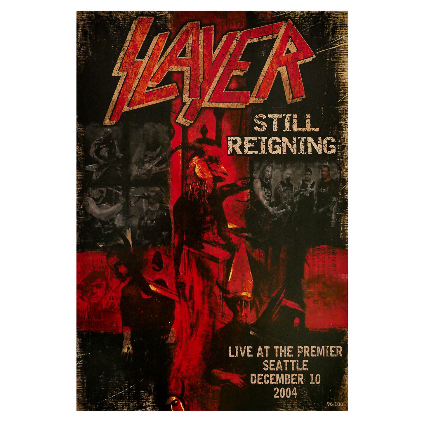 Slayer Still Reigning Seattle Concert Promo Poster Front