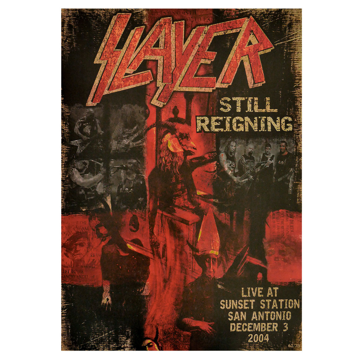 Slayer Still Reigning San Antonio Concert Promo Poster Front