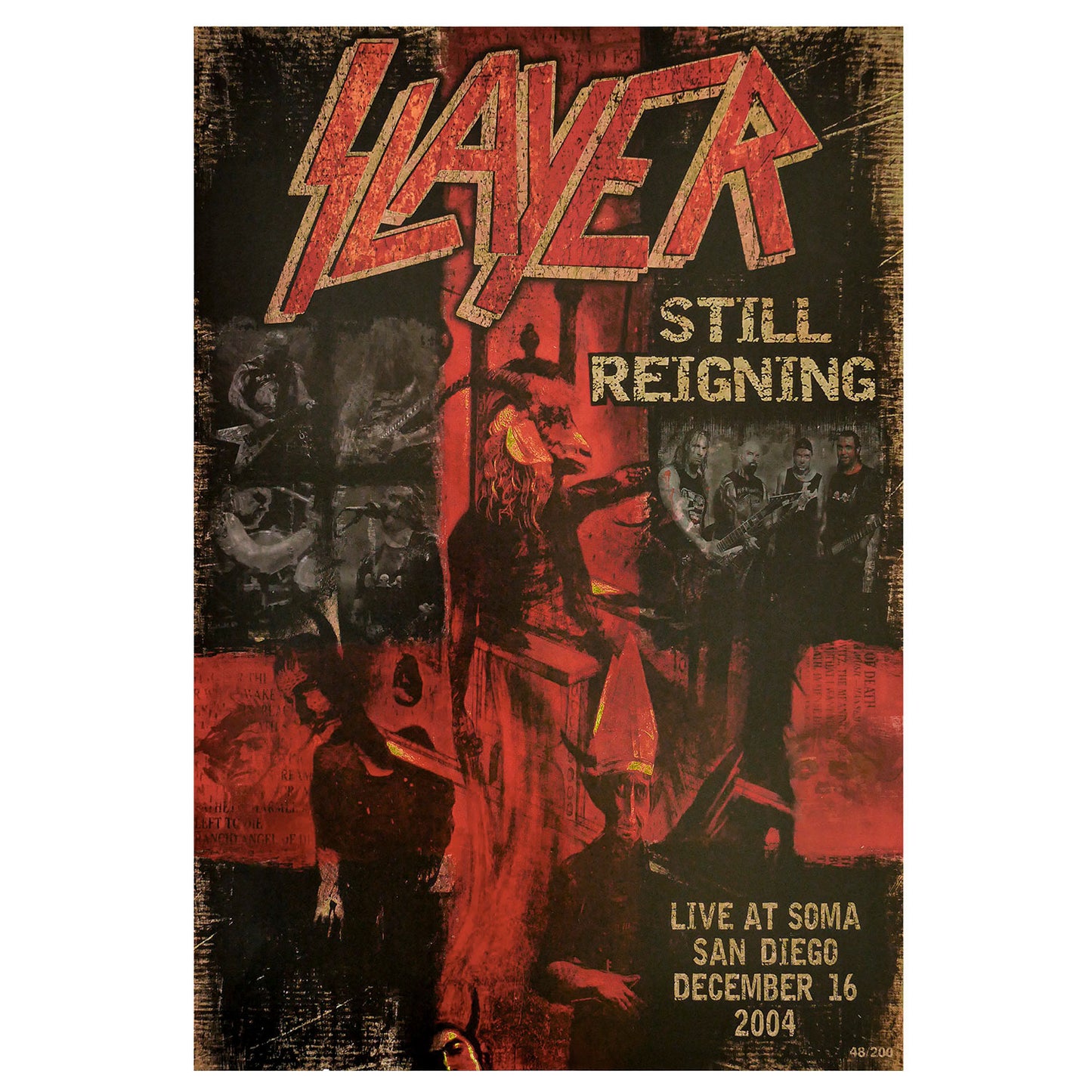 Slayer Still Reigning San Diego Concert Promo Poster Front