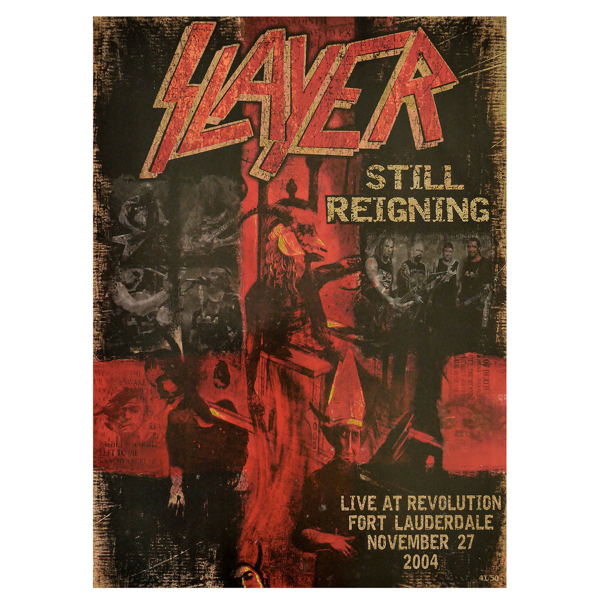 Slayer Still Reigning Fort Lauderdale Concert Promo Poster Front