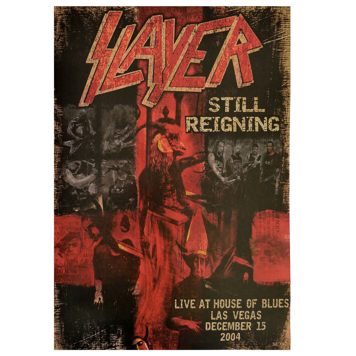 Slayer Still Reigning Las Vegas Concert Promo Poster Front