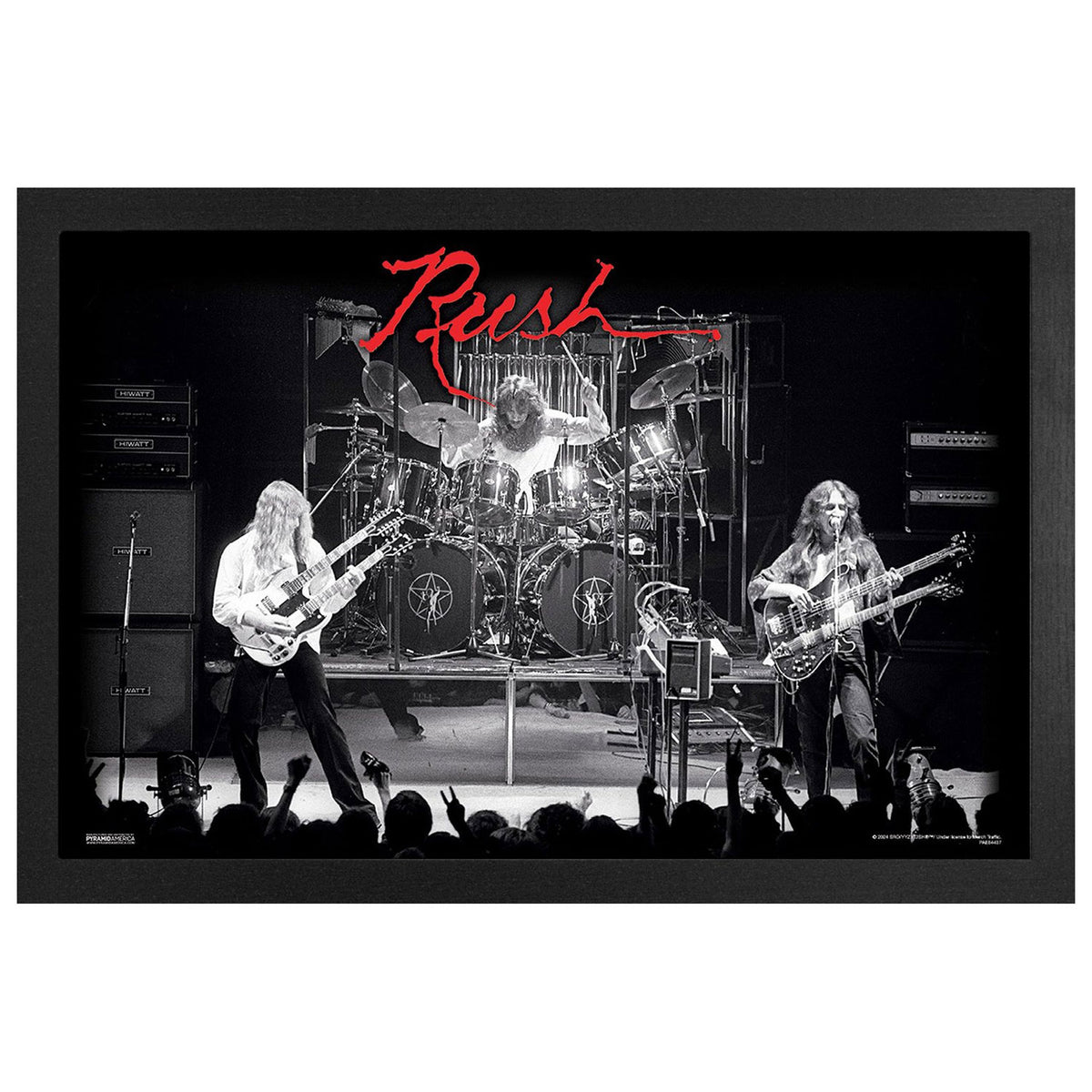 Rush Live-Black & White Framed Wall Art Front