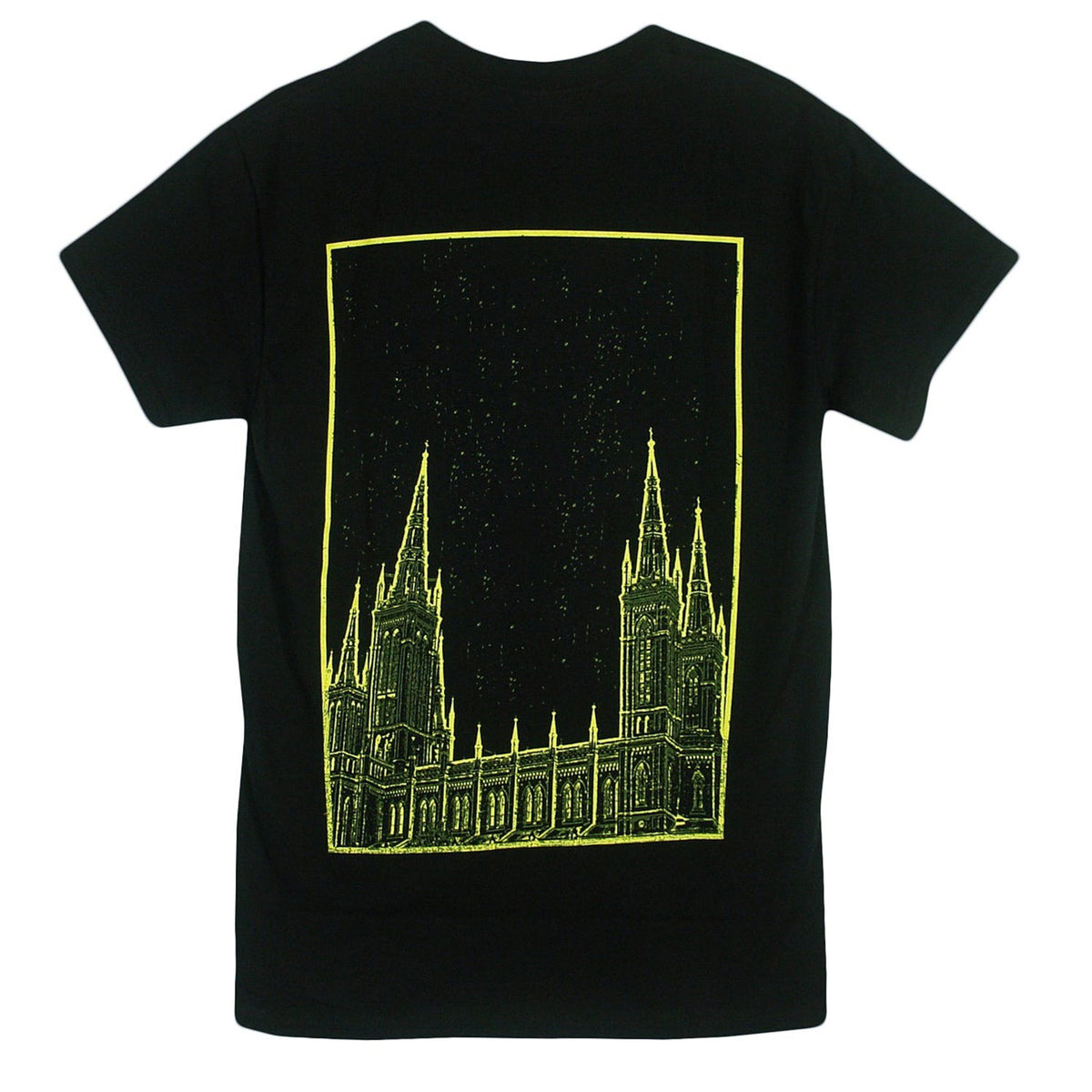 Knocked Loose Church (Yellow On Black) T-shirt Back