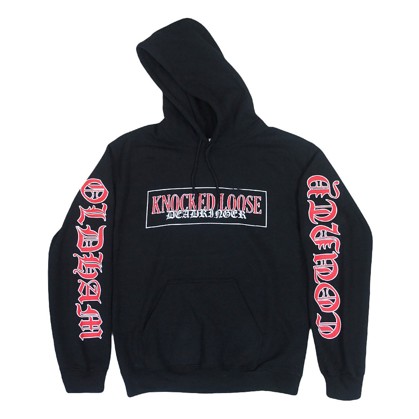 Knocked Loose Dead Ringer Black Hooded Sweatshirt Front