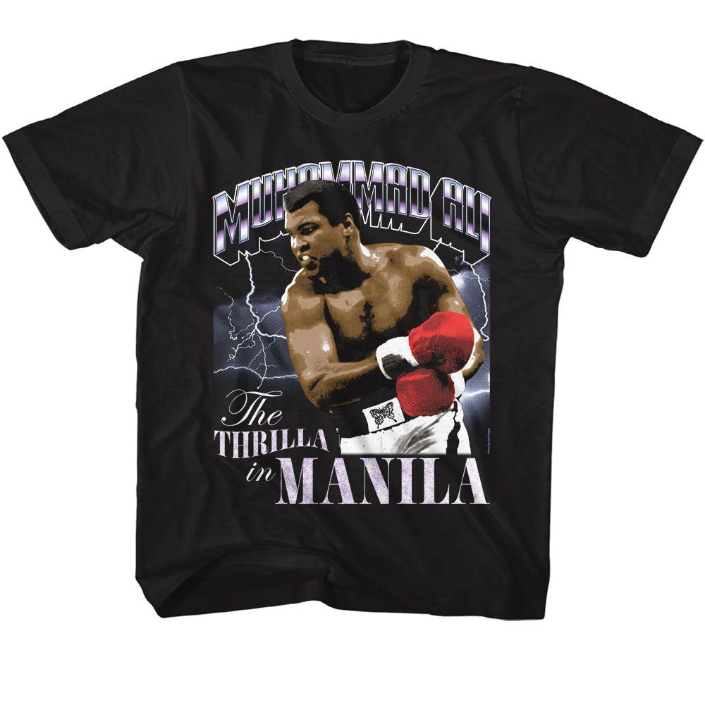 Muhammad Ali Thrilla And Lightning Kids Childrens T-shirt Front