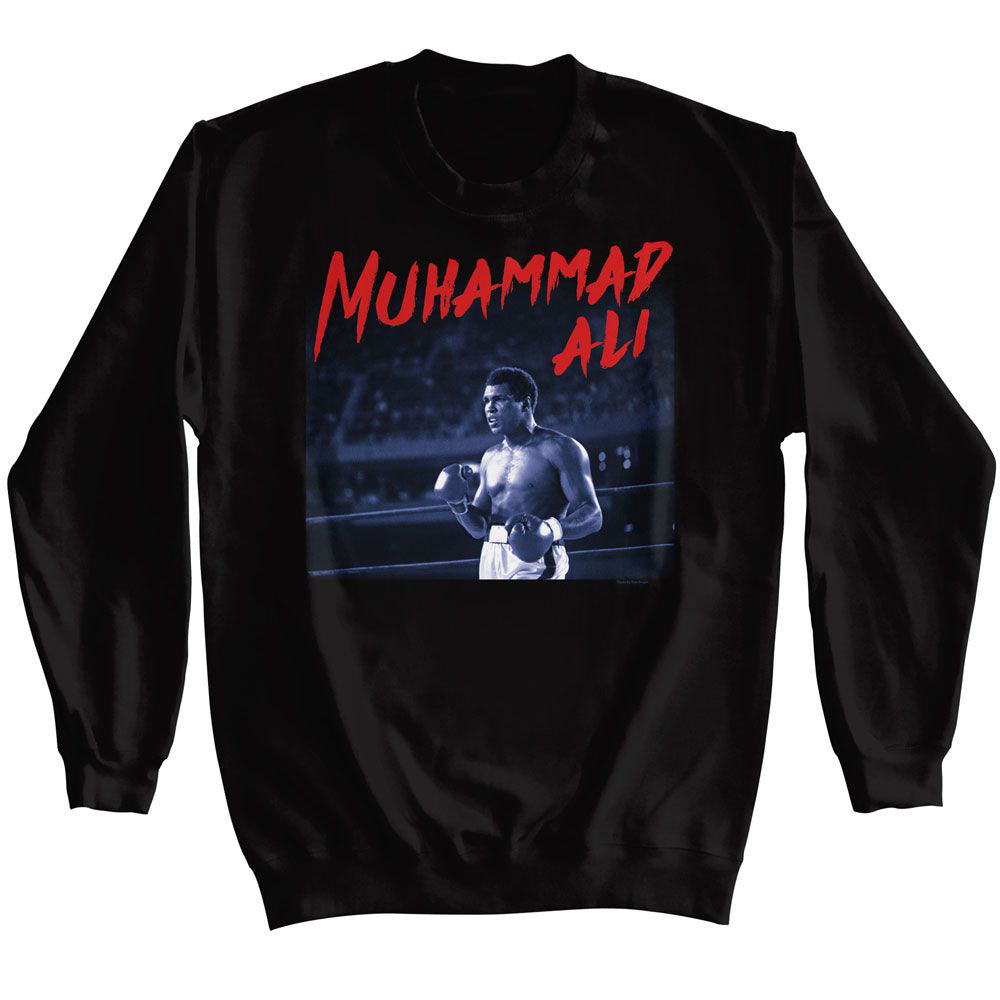 Muhammad Ali Dramatic Text Sweatshirt Front
