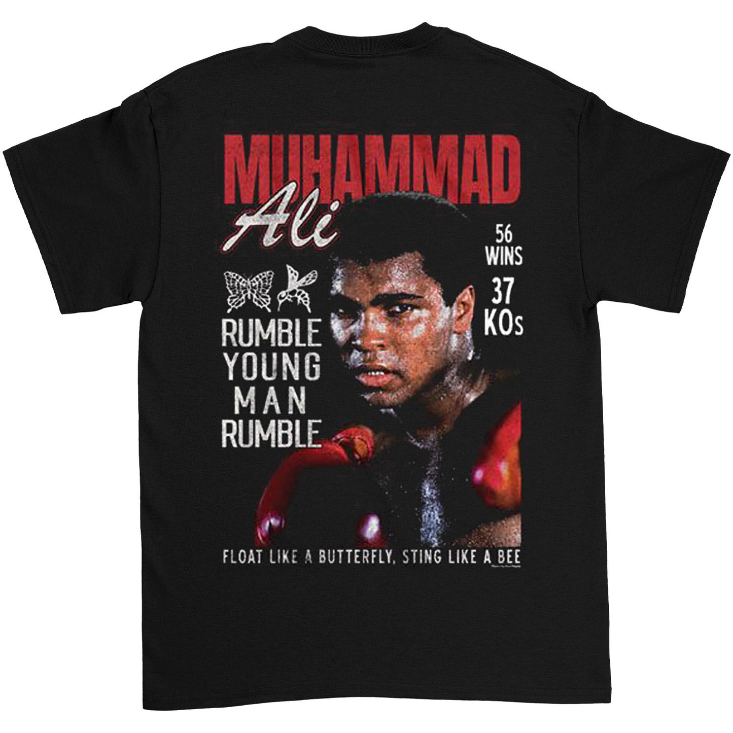 Muhammad Ali Rumble Young Man Front And Back T-shirt Back