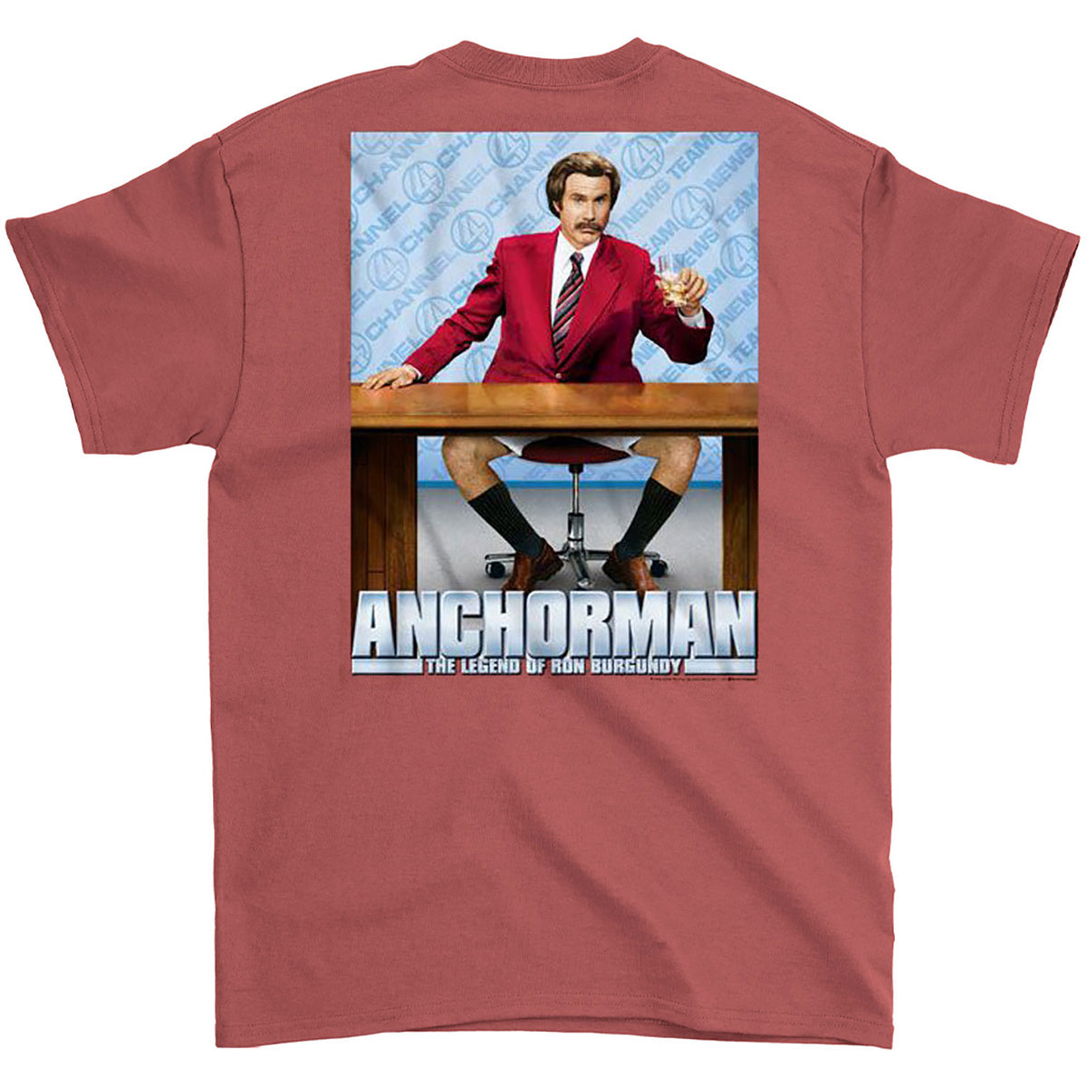 Anchorman Stay Classy Front And Back T-shirt Back
