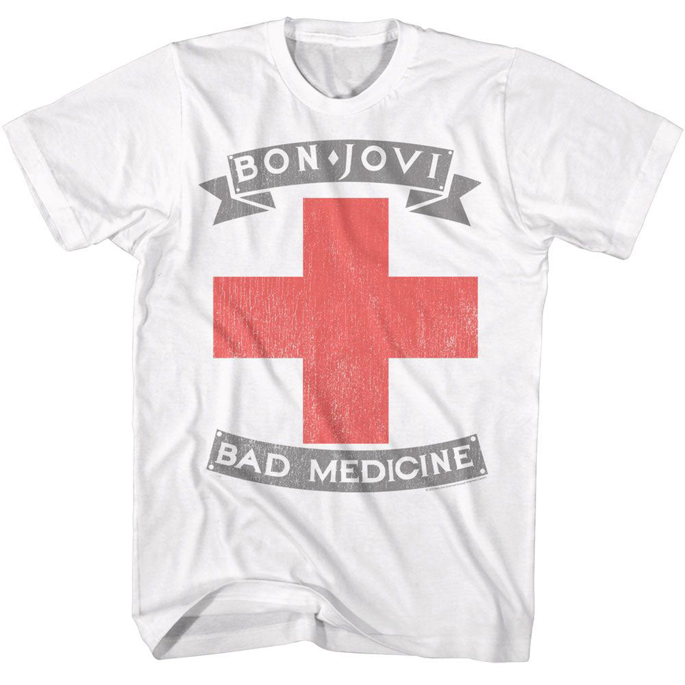 Bon Jovi Bad Medicine Cross T-shirt Front