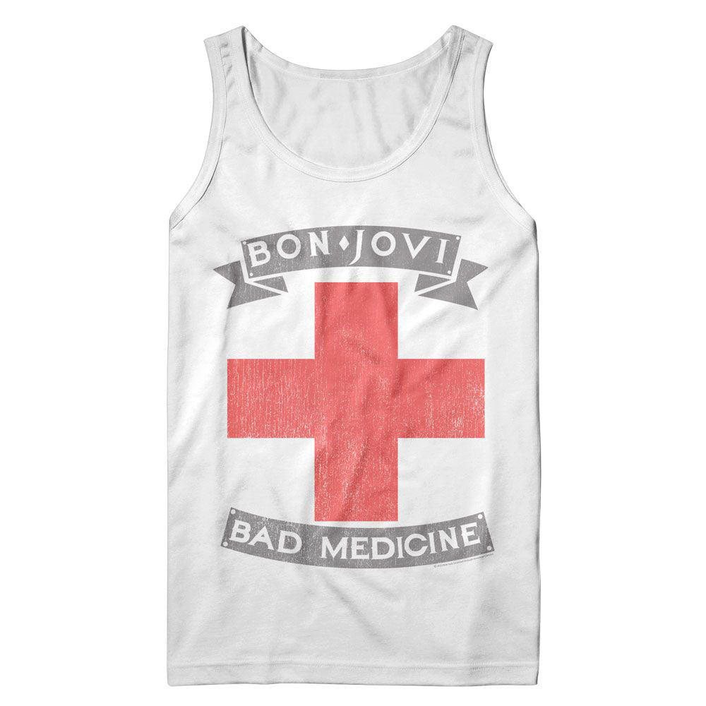 Bon Jovi Bad Medicine Cross Mens Tank Front