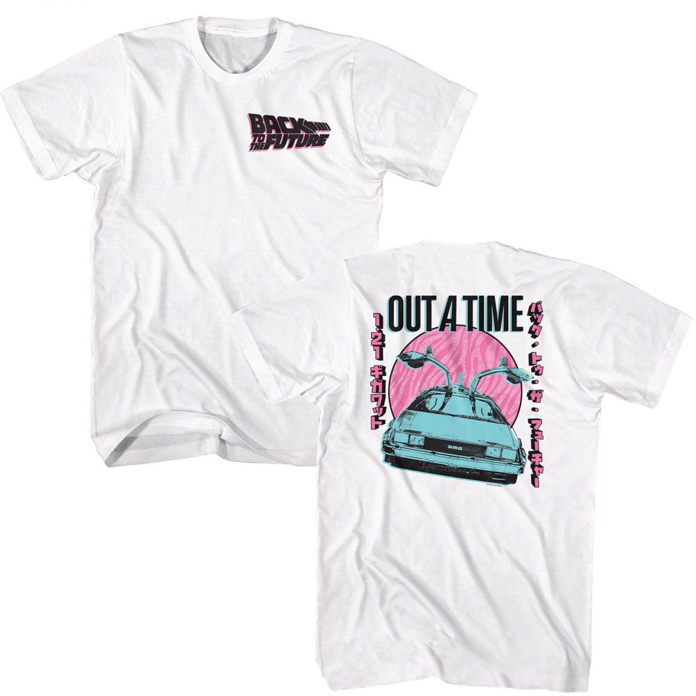 Back To The Future Bttf Outatime Pastel Front And Back T-shirt Front