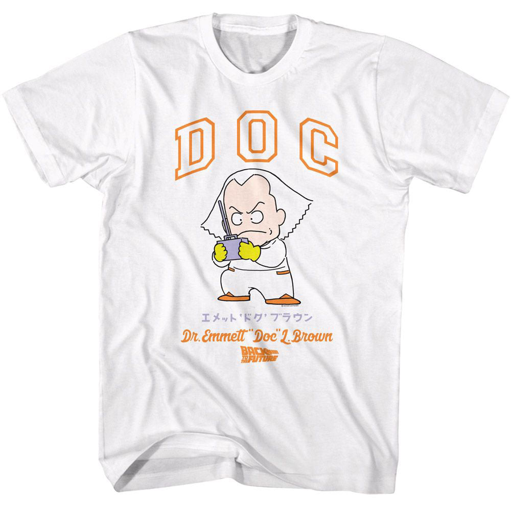Back To The Future Bttf Doc Cartoon Character T-shirt Front