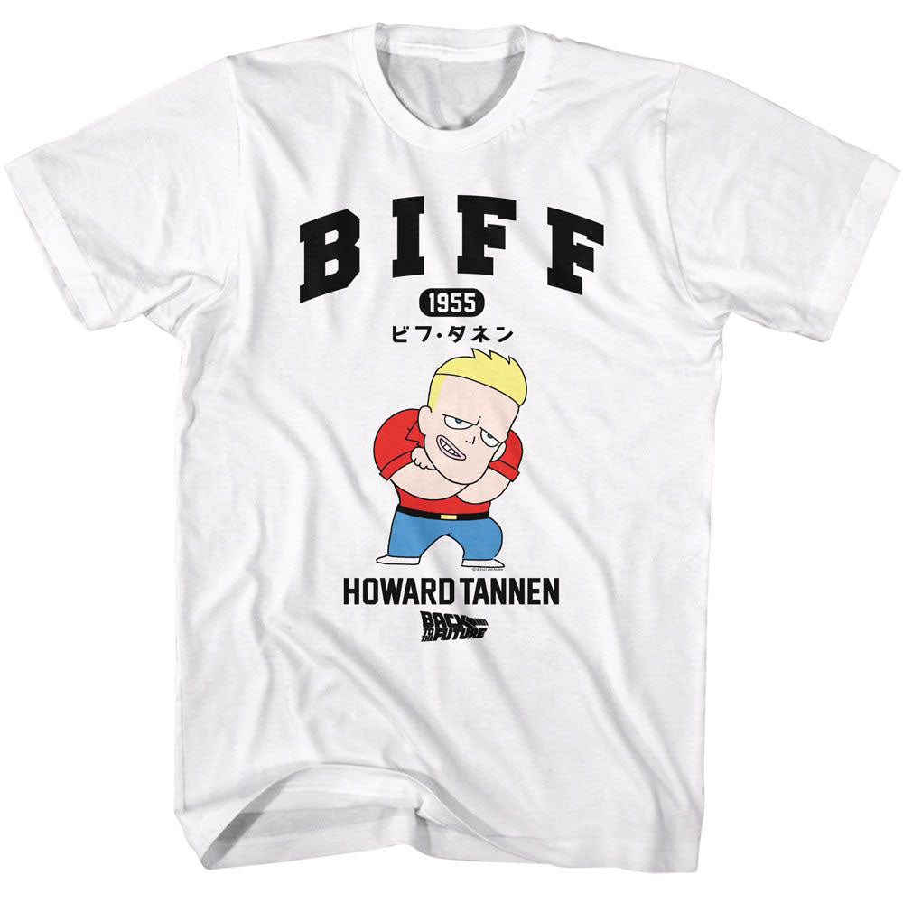 Back To The Future Bttf Biff Howard Tannon Cartoon T-shirt Front