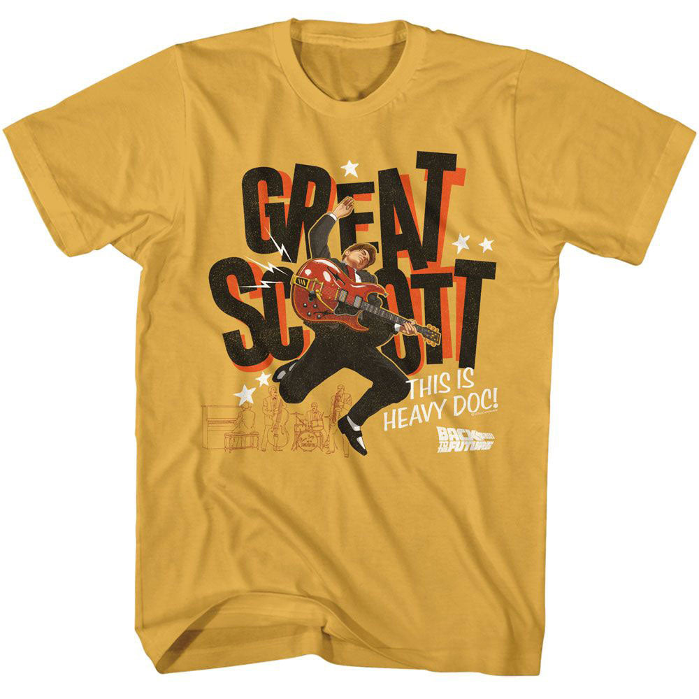 Back To The Future Bttf Great Scott Guitar Playing T-shirt Front