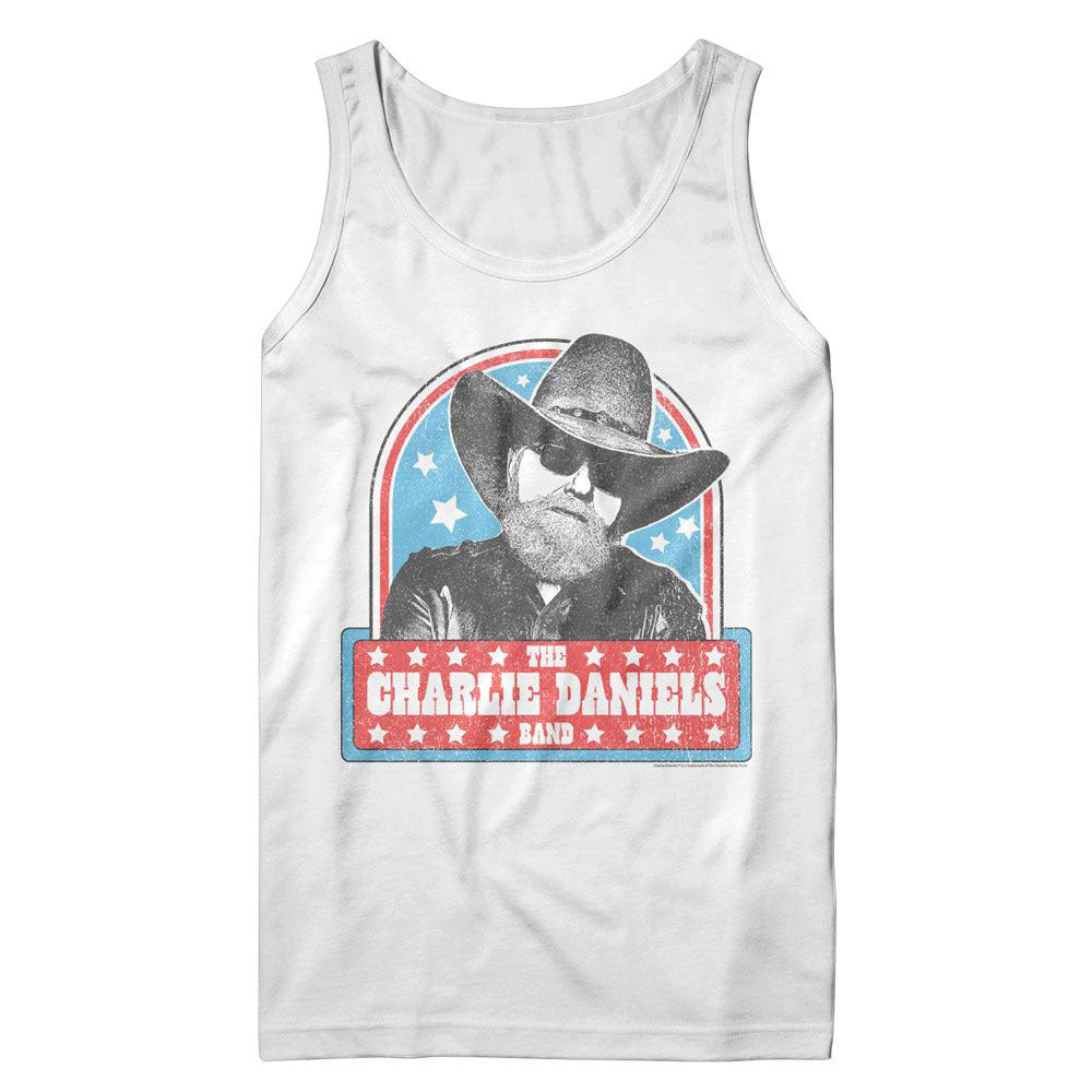 Charlie Daniels Band Cdb Vintage Stars Mens Tank Front