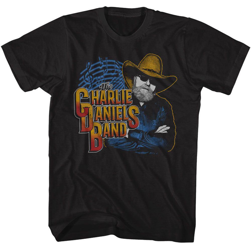 Charlie Daniels Band Cdb Charlie Music Notes T-shirt Front