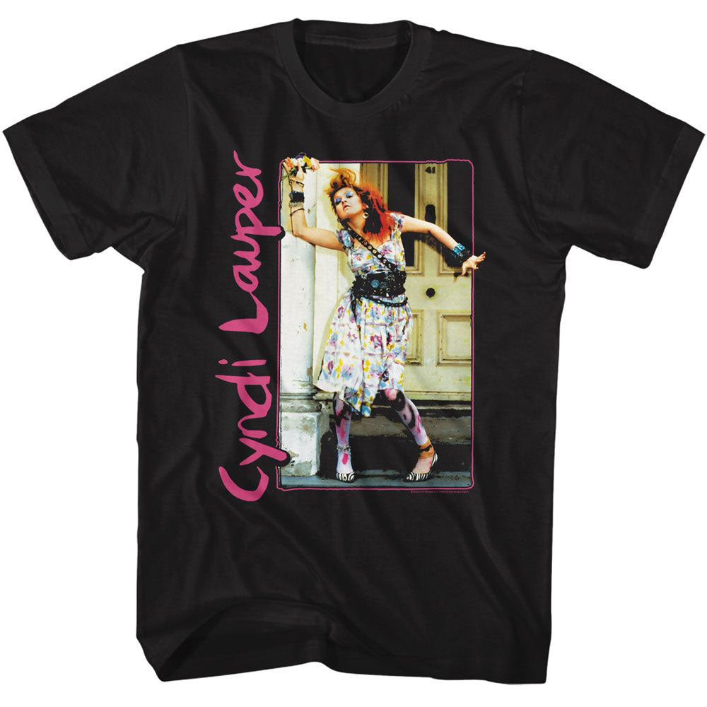 Cyndi Lauper Painted Dress And Tights T-shirt Front