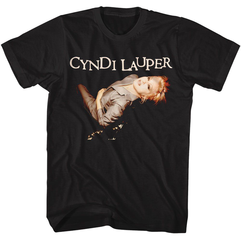 Cyndi Lauper Suit Photo T-shirt Front