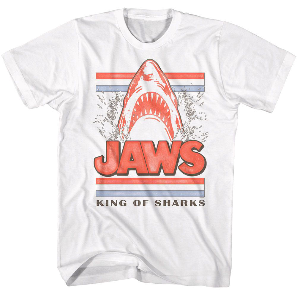 Jaws Head King Of Sharks T-shirt Front