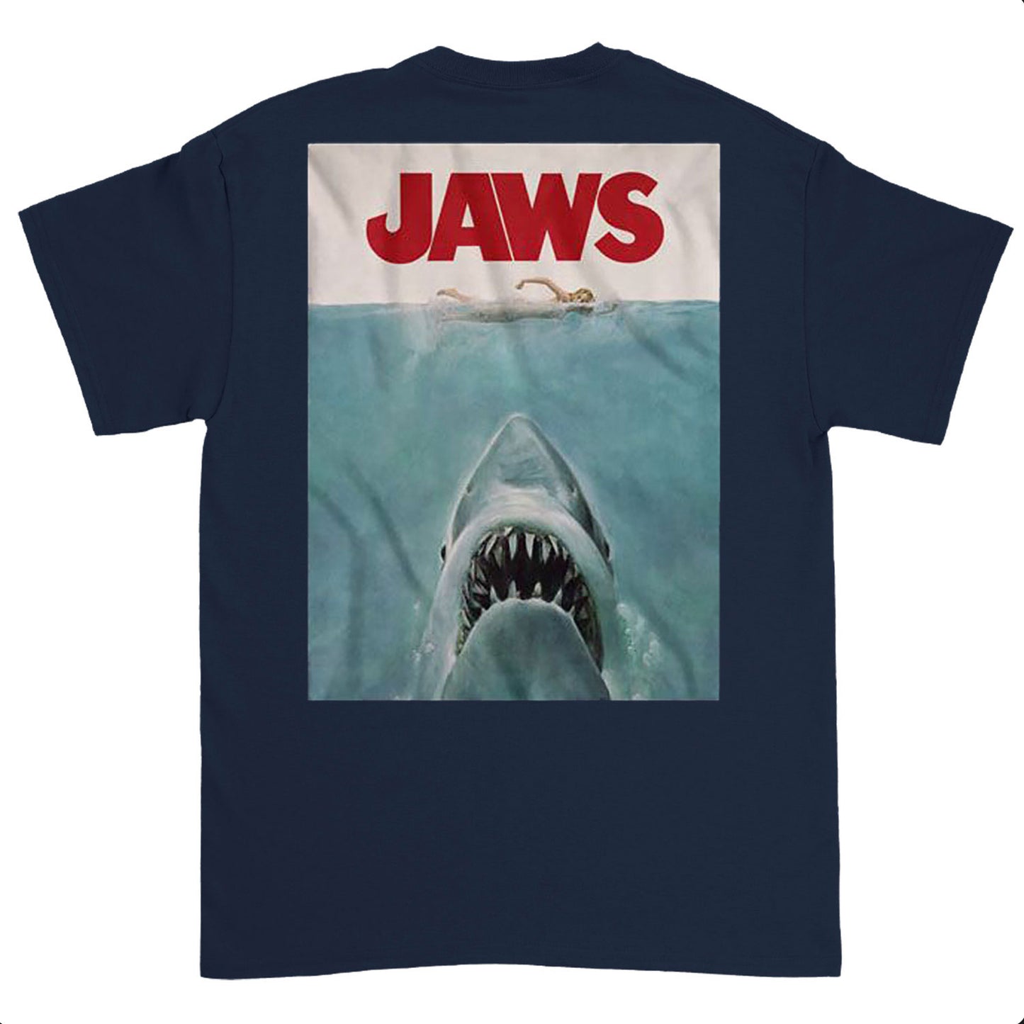 Jaws Bigger Boat Front And Back T-shirt Back