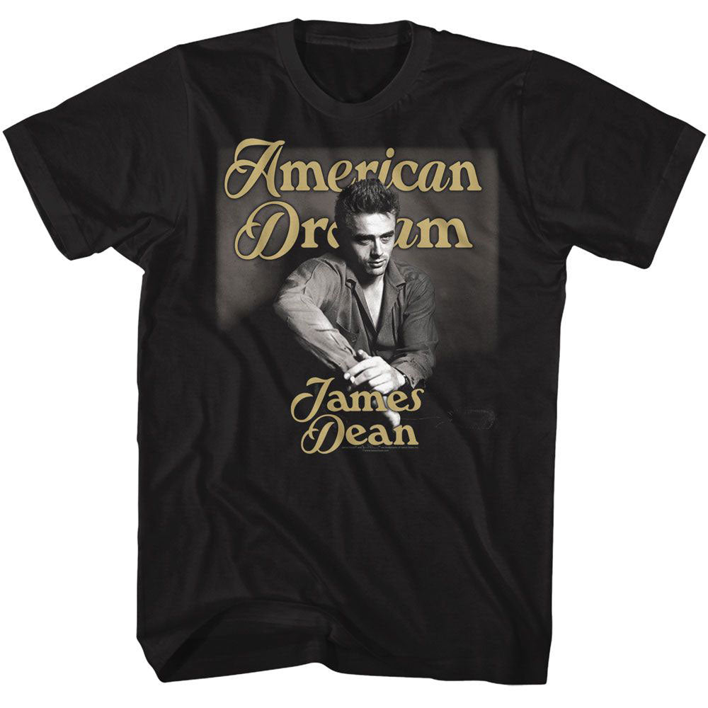 James Dean Gold Text T-shirt Front