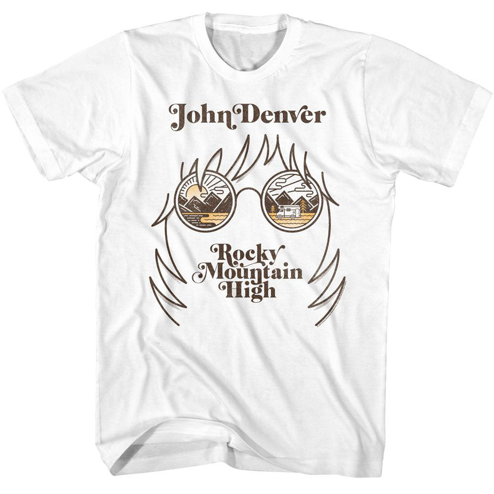 John Denver Landscape Glasses T-shirt Front