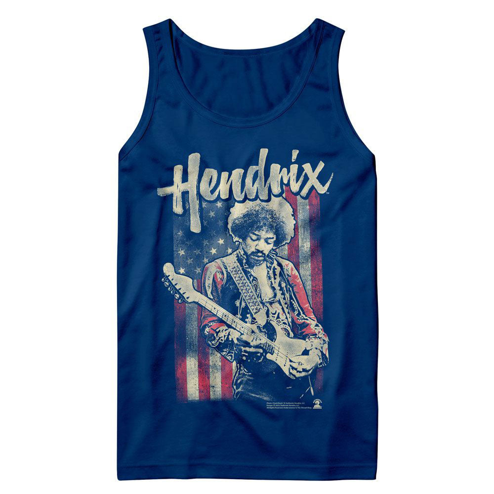 Jimi Hendrix Flag Mens Tank Front