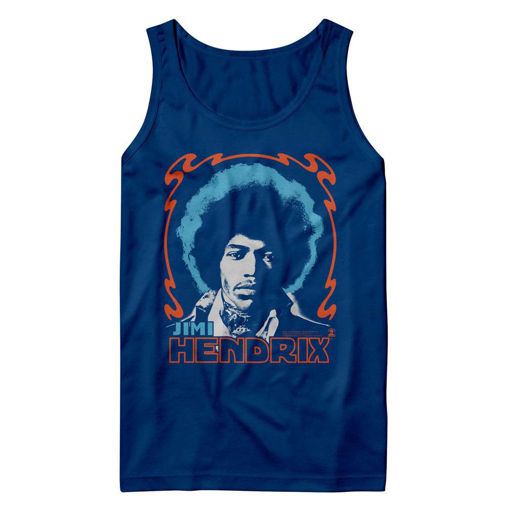 Jimi Hendrix Tri Color Mens Tank Front