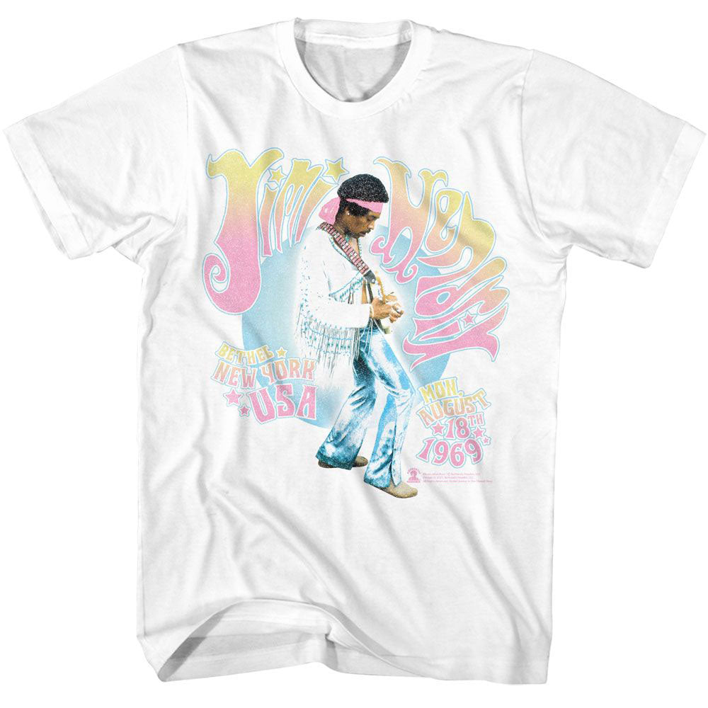Jimi Hendrix Bethel Ny 1969 T-shirt Front