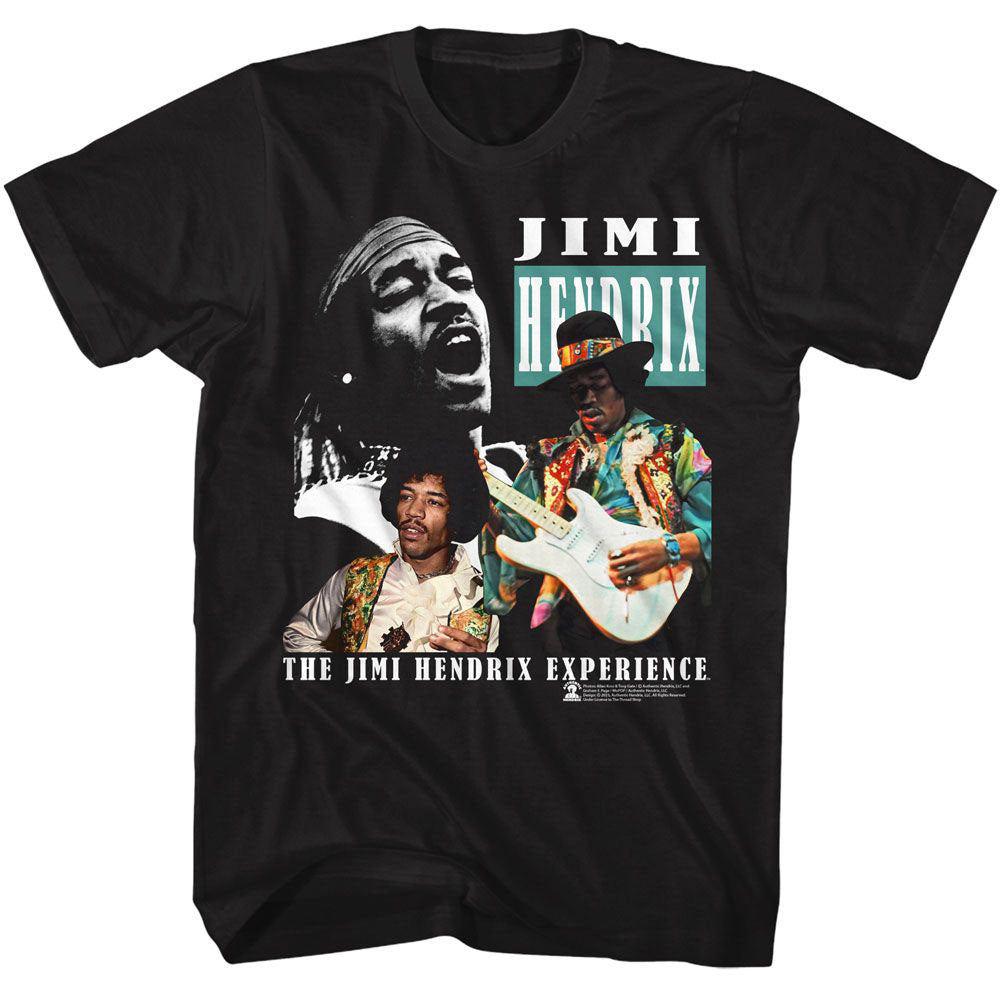 Jimi Hendrix Three Photos T-shirt Front