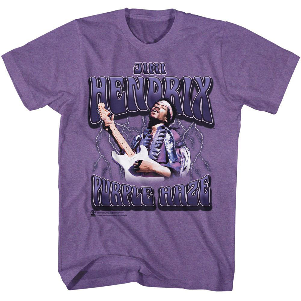 Jimi Hendrix Purple Haze Lightning T-shirt Front
