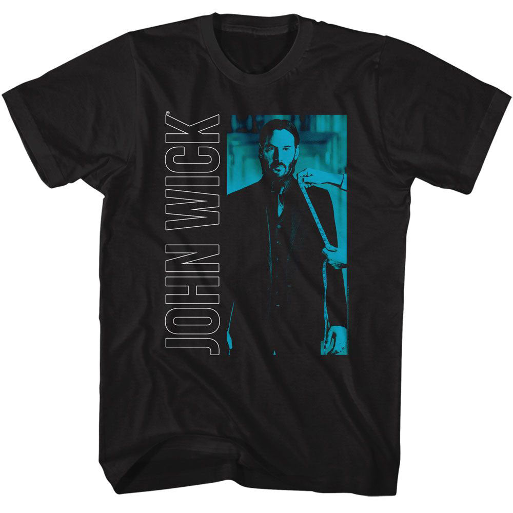 John Wick Vertical Text Rectangle 2 T-shirt Front