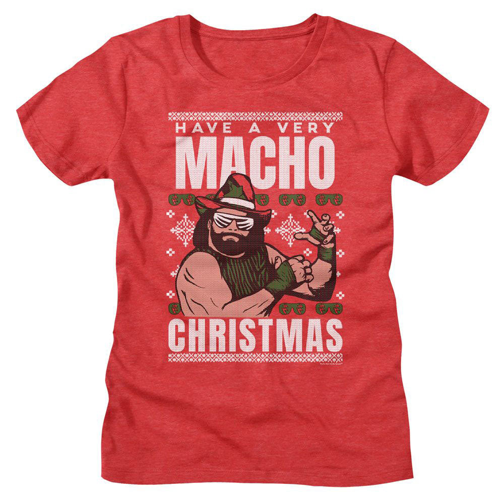Macho Man A Very Christmas Junior Top Front